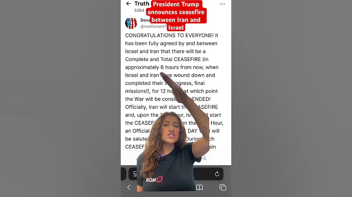 BREAKING: President Trump announces ceasefire between Israel and Iran #ceasefire #iran #israel