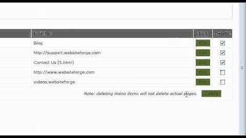 Remove Site Menu Items - Websiteforge Ecommerce Website