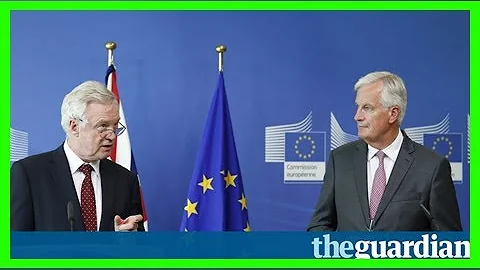 David davis and michel barnier hold press conference after brexit talks - politics live