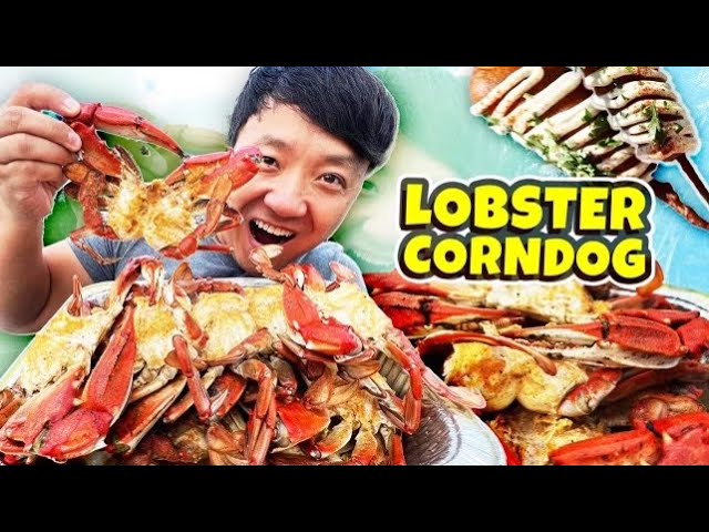 LOBSTER CORNDOG & #1 BEST Garlic Blue Crab | SEAFOOD TOUR Of Tampa Florida | Strictly Dumpling