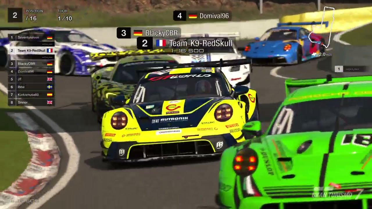 Gt7. Remontada après pénalité injustifiée 