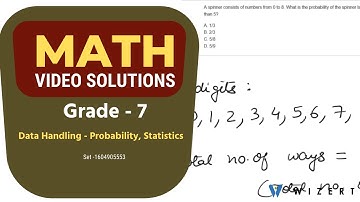 Grade 7 Mathematics Questions with Answers -Data Handling, Statistics and Probability-Set 1604905553