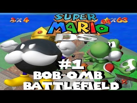 Super Mario 64 DS - Part 1: Bob-omb Battlefield (Course 1 | 100 Walkthrough )