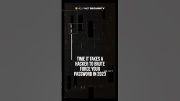 Time it takes a hacker to brute force your password in 2023 #cybersecurity  #hackers #shorts
