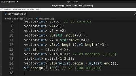 C++ Initializing a Vector