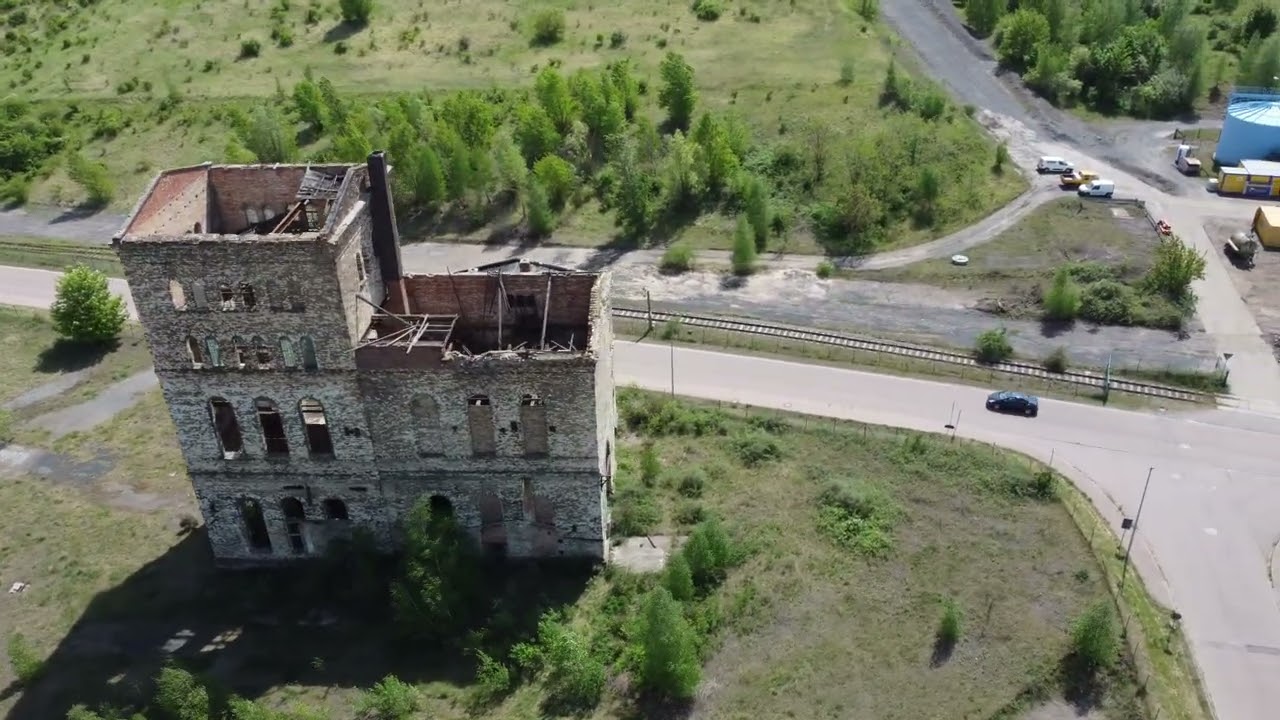 Helbra BergBau Halden Ruinen