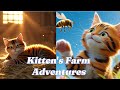 Kitten's Farm Adventure #kitten #farm #cat #adventure #ai