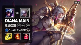 Diana Mid vs Talon - EUW Challenger Patch 11.4