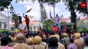 മന്ത്രി കെ.ടി. ജലീലിന്റെ രാജി ആവശ്യപ്പെട്ട് കേരളത്തിൽ പ്രതിഷേധം ആളിക്കത്തുന്നു.