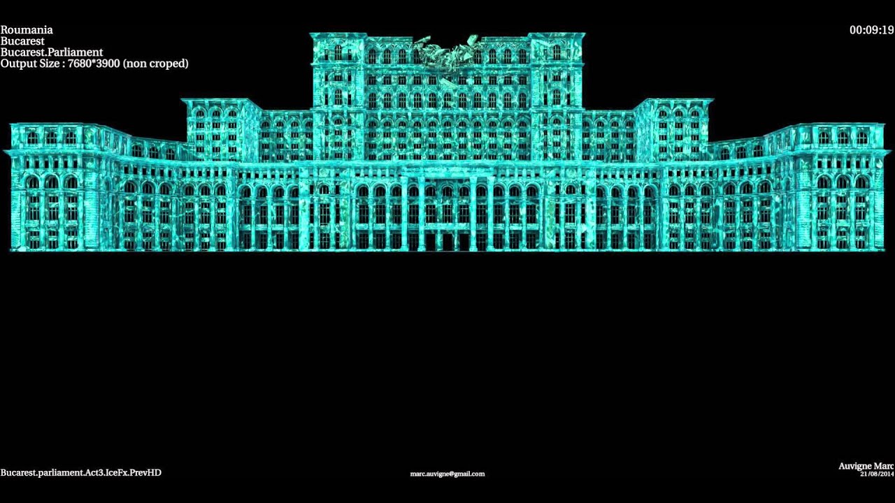 Bucarest 555 - Biggest Show mapping surface ever...TP destruction