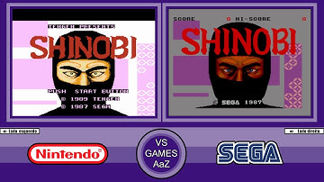 Shinobi (NES VS Master System) - Side By Side Comparison Graphics