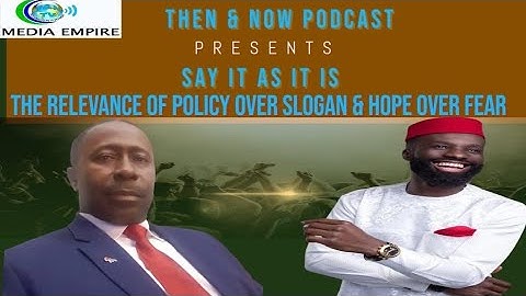 IIS OUR DEMOCRACY WORKING? POLICY OVER SLOGAN HOPE OVER FEAR. WITH HASSAN MARAH