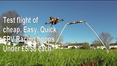 FPV racing miniquad airgate flight testing video - DIY £5/$8/10 minutes - quick, cheap and easy