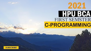 HPU BCA First semester C programming Previous Year Question paper 2021 | Hpu bca all semester #hpu
