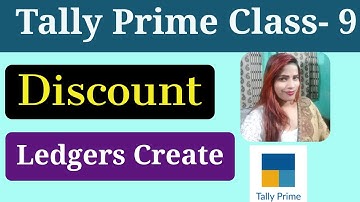 Discount Ledgers Creation in tally Prime l how to create discount ledger in Tally Prime