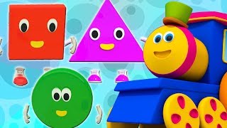 Bob xe lửa | Năm hình chữ nhỏ | nhảy vần cho trẻ em | Bob The Train | Five Little Shapes Song