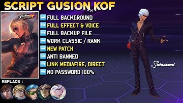 SCRIPT SKIN GUSION KOF NO PASSWORD | FULL EFFECT & VOICE - NEW PATCH!