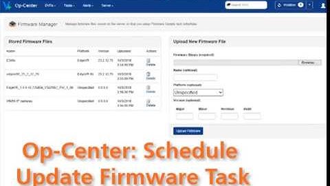 Op Center TechTips Update Firmware Task