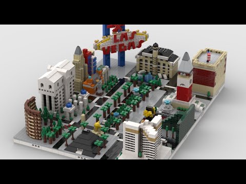 Lego Las Vegas Modular City MOC  build from 12 mini mocs 