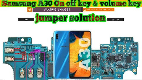 Samsung A30 On off key & volume key not working problem jumper solution|#thesoilboy