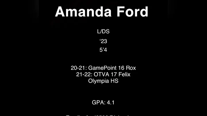 Amanda Ford- 2023 L/DS Volleyball Highlights