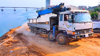 Heavy Crane Truck Crane Working With Professionals  The Best For Work / Dump Truck & Bulldozer by Bulldozer Working Group 539 views 7 days ago 9 minutes, 7 seconds