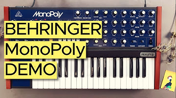 Behringer MonoPoly Sound Demo (no talking) with Patches for Ambient, Techno and Electronica
