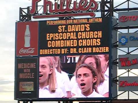St. David's Episcopal Church of Wayne, Choir at the Phillies Game April 29, 2009