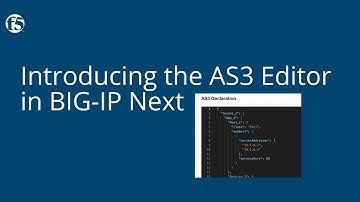 AS3 Editor on BIG-IP Next