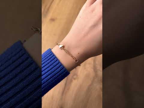 Браслет комбінований зі вставками медична сталь позолота (x083), видео 1