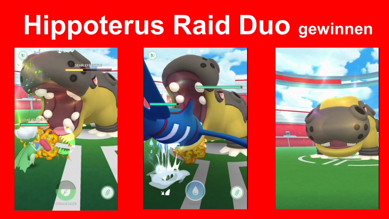 Hippoterus Raid Duo gewinnen. Wie man Hippoterus zu zweit im Raid besiegt -  Pokemon GO Deutsch 074