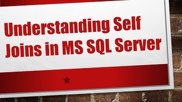 Understanding Self Joins in MS SQL Server