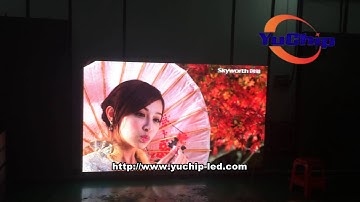 YUCHIP P3 Indoor HD Rental Led Display Aging Test Video