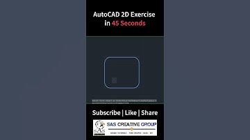 AutoCAD 2D Exercise in 45 Sec | #Shorts Video 2 | AutoCAD Short Videos