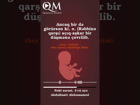 O isə bir düşmənə çevrilir! | Nəhl surəsi, 4'cü ayə | Abdulbasit Abdussamed #shorts #englishsubtitle