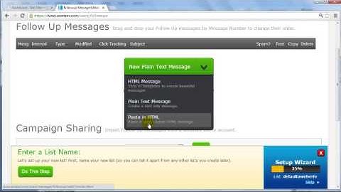 Building email list by Build an Autoresponder Part 1
