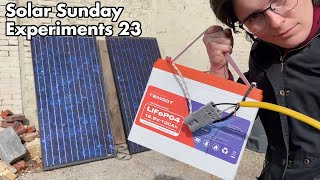 Solar Sunday Experiments 23: TEMGOT LiFePo4 12v 100AH selfheating battery review with MPPT system.