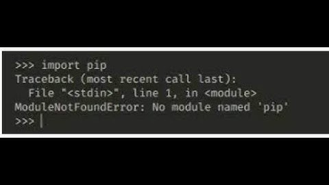 Fix Error ModuleNotFoundError No module named PIP
