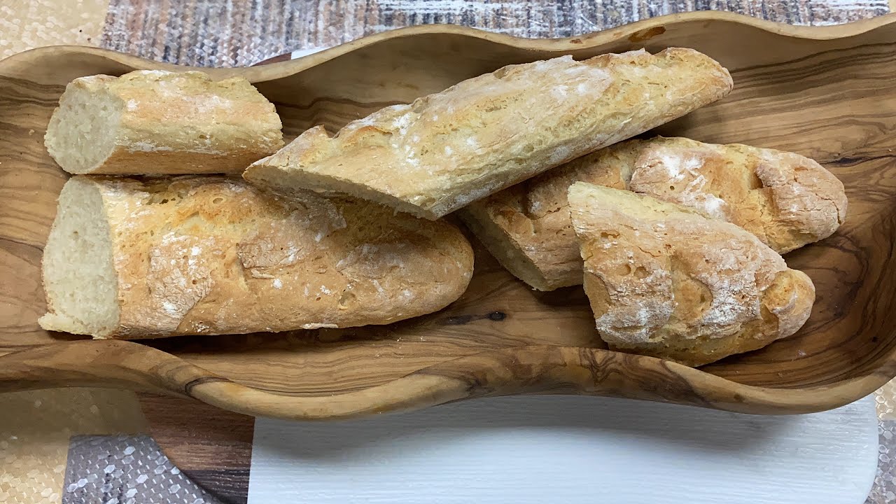 خبز الفرنسي مقرمش بدون عجن وبدون حتى لمس العجينة باليد# Pain baguette sans mettre la main a la pâte