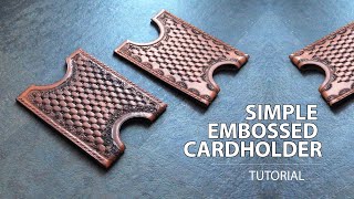 [LEATHER CRAFT] Leather embossing for beginners. Simple cardholder and carriage-tie stamp.