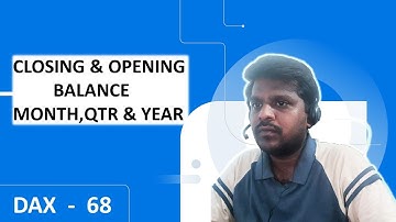 DAX | Power BI | TIME INTELLIGENCE | CLOSINGBALANCE & OPENINGBALANCE Functions