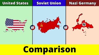 United States vs Soviet Union vs Nazi Germany | USA vs USSR vs Nazi Germany | Comparison | Data Duck