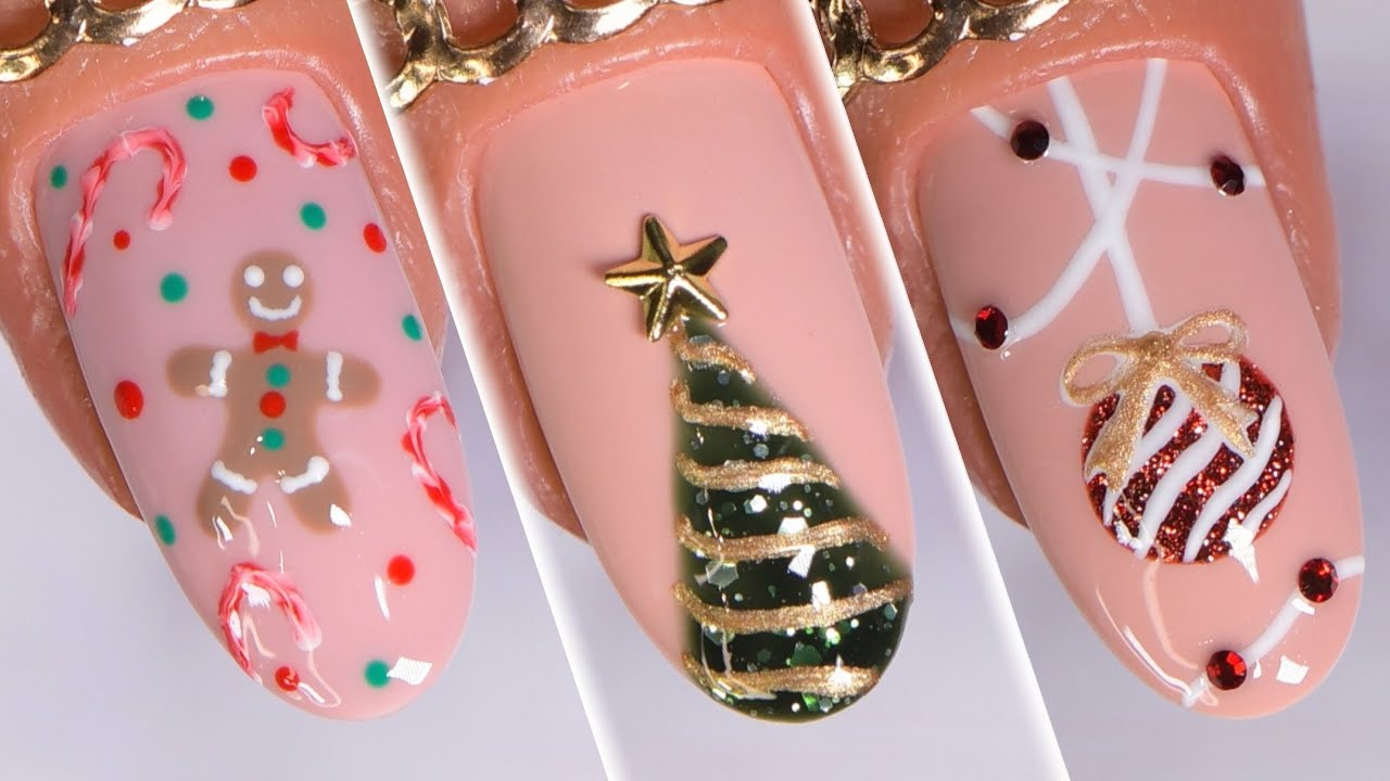 Легкий рождественский дизайн ногтей 2025 | Новая подборка рождественского нейл-арта