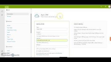 Agile CRM Widget in Zendesk