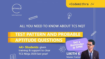 TCS NQT 2021 (New Pattern) | MasterClass 1 | All you need to know | Probable Aptitude Questions