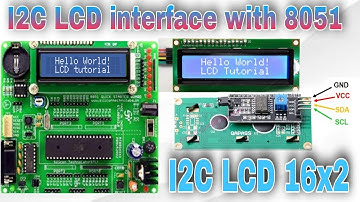 I2C LCD Interface With 8051