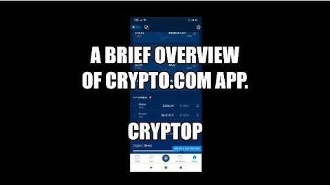 A brief overview of crypto.com app