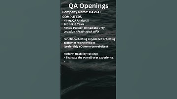 QA JOB OPENING FOR MANUAL TESTERS #manualtesting #selenium #viral #automation #ytshorts #shortvideo