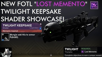 Destiny 2: Festival of the Lost - New "Lost Memento" Twilight Keepsake Shader Showcase!