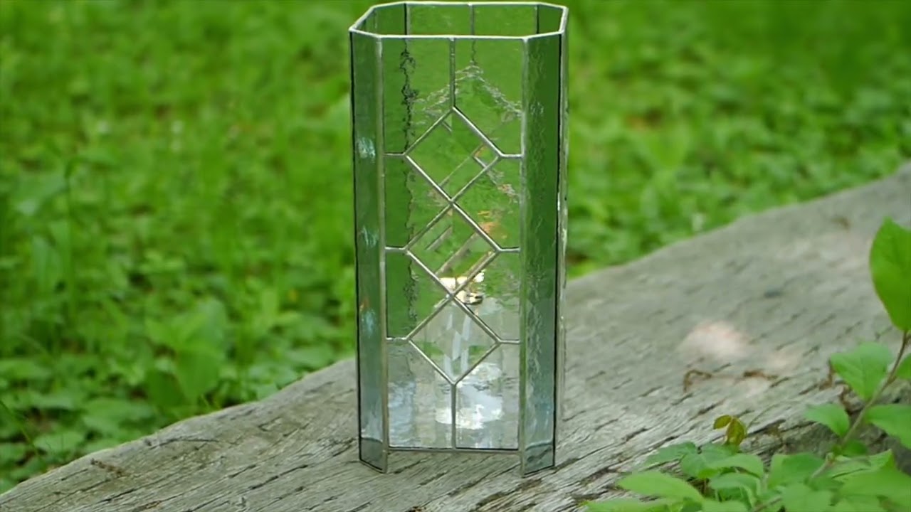 キャンドルホルダー ステンドグラス ベベル Candleholder stained glas